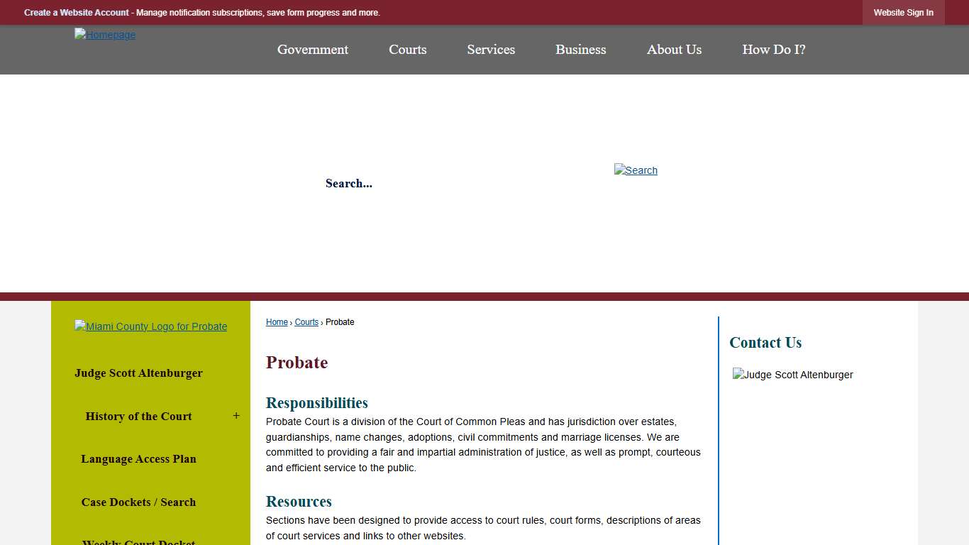 Probate Miami County, OH - Official Website