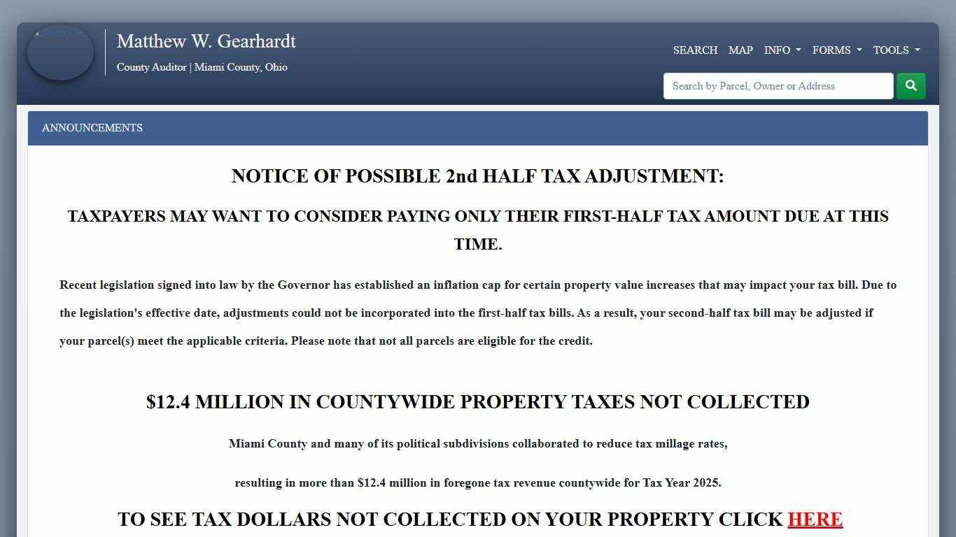 Home - County Auditor, Miami County, Ohio